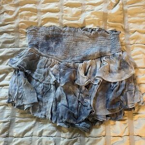 Blue Ruffled Mustard Seed Skort